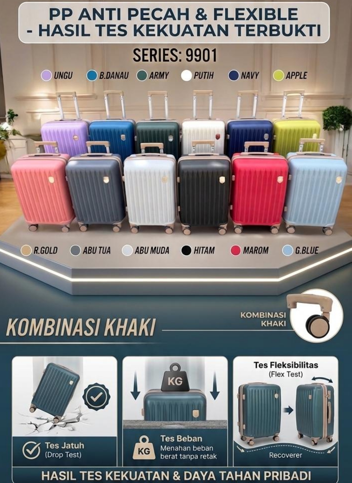 Koper Polycarbonate Premium — interior & kompartemen